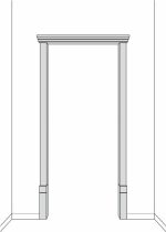 Kit mostrine coprifilo e capitello in legno massello per stipiti porte interne barocco classico
